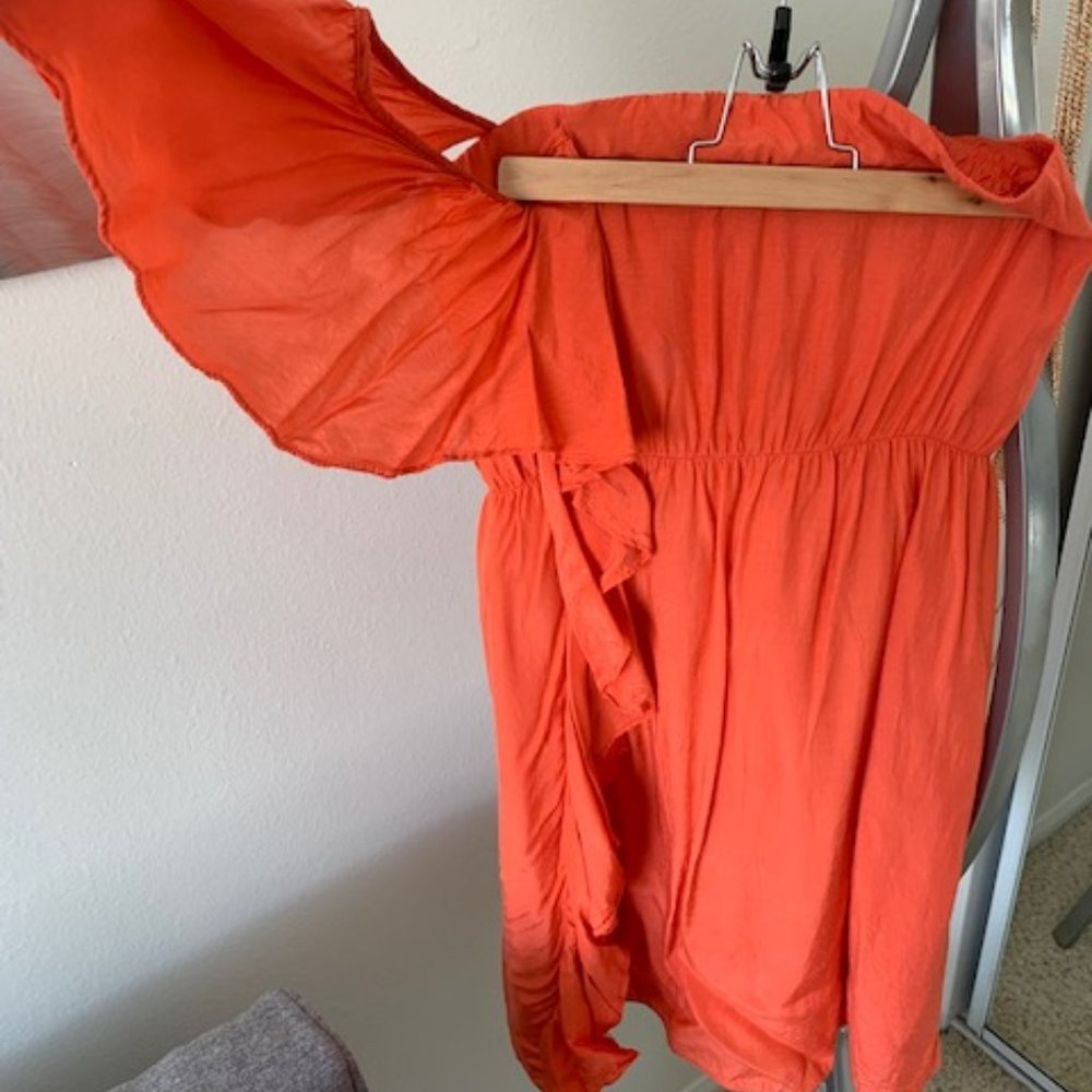 Orange Ruffle Pinkyotto Dress - Picture 3 of 8